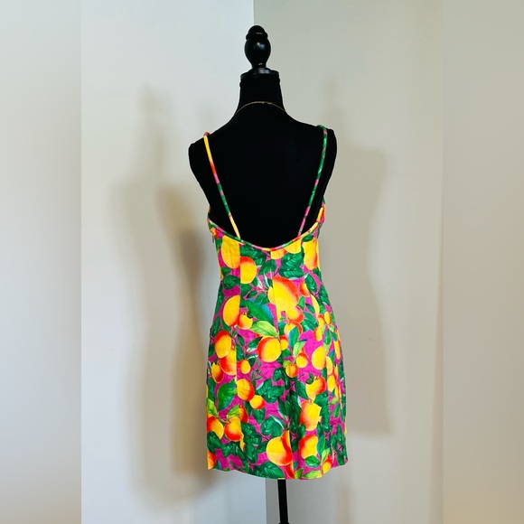 FARM Rio Yellow and Pink Ruched Mini Sundress - Picture 2 of 3